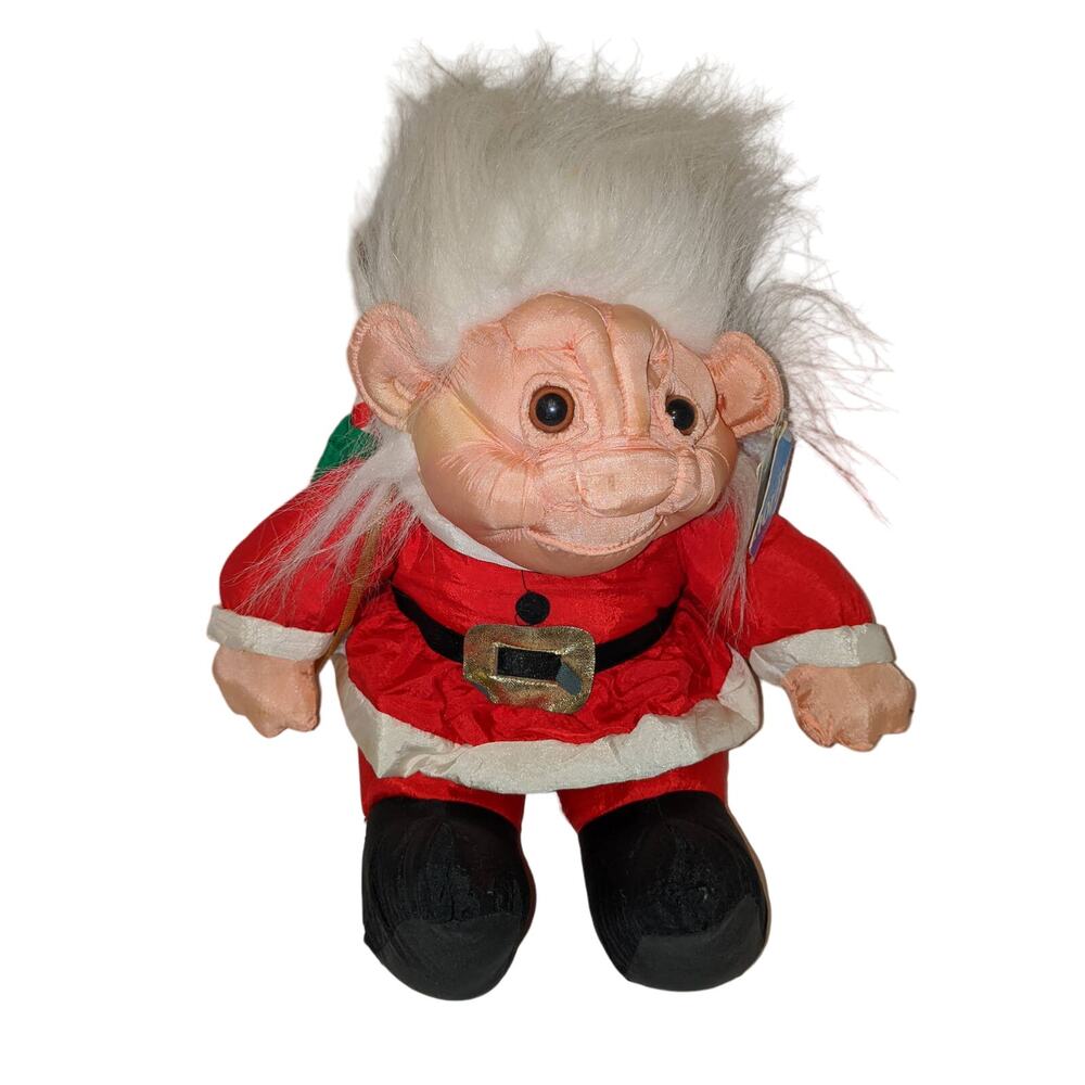 Vintage 1992 16" Norfin Santa Troll ParaCutes International Silver Co Rare Plush